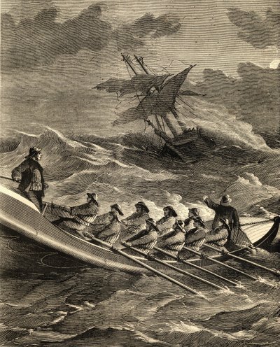 Livbåt på väg till undsättning av English School